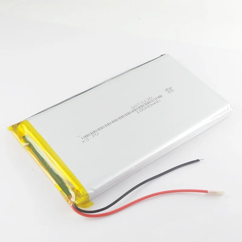 1pc 8573130 3.7V 10000mAh Lithium Polymer LiPo 3.7v 10ah Rechargeable Battery 2a For power bank