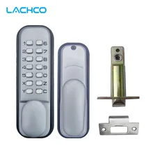 

LACHCO Mechanical Code Door Lock Waterproof Digital Machinery Keypad Password Entry Lock Latch Zinc Alloy Silver L17004