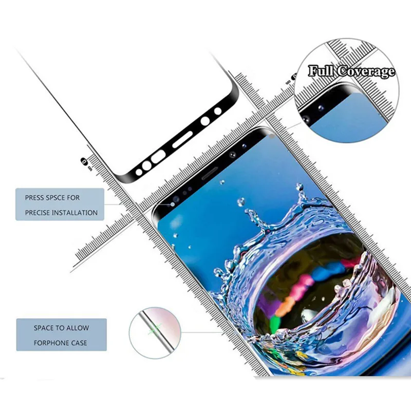 20D Full Curved Tempered Glass For Samsung Galaxy S8 S9 Plus Note 8 9 Screen Protector For Samsung A8 A6 2018 S7 Protective Film