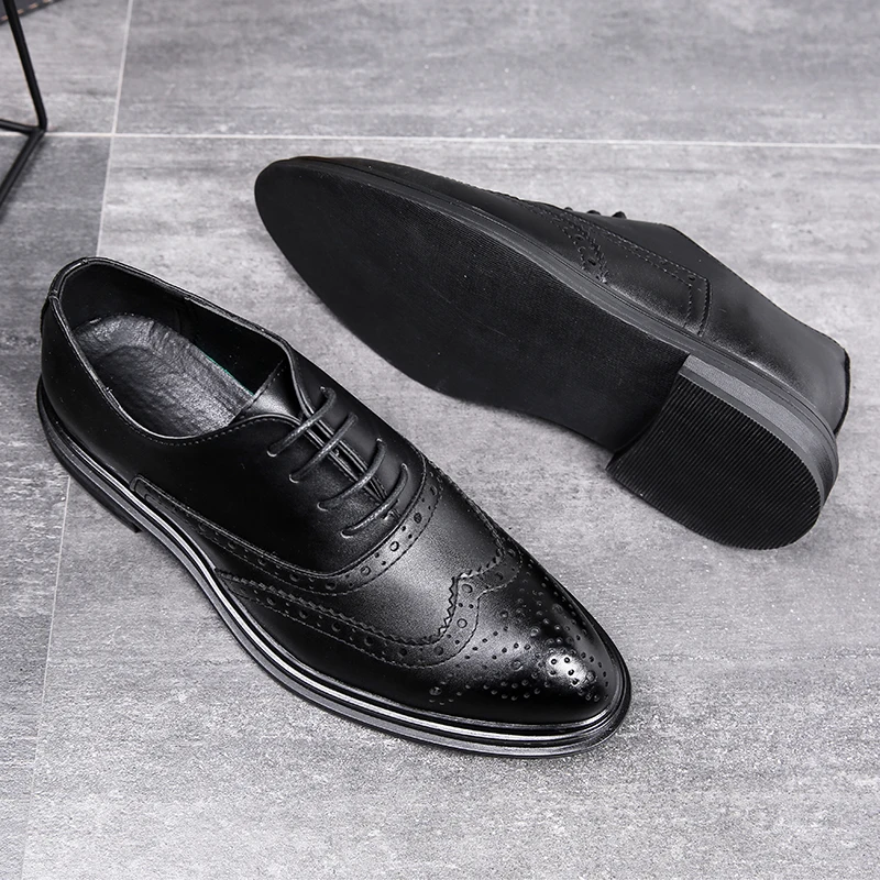 Desai/Мужские модельные туфли качественные мужские туфли-оксфорды в простом стиле Брендовые мужские деловые туфли на шнуровке мужские кожаные туфли в деловом стиле; DS3019