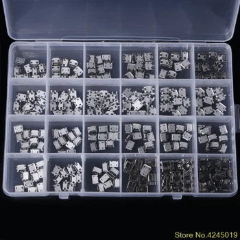 

2019 High quality 240 Pcs 24 Models Micro USB Connector Socket Jack For MP3/4/5 Lenovo ZTE Huawei
