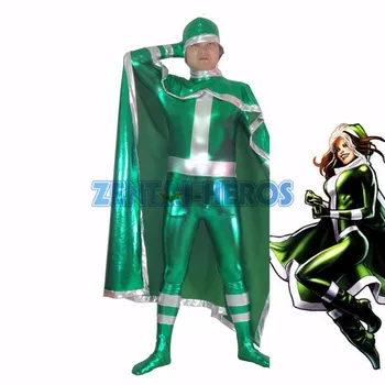 

New X-men Rogue Green Superhero Costume Halloween Party Cosplay Sexy Costumes Catsuit Zentai Suit