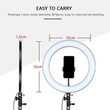 Dimmable live stand заполняющий светильник светодиодный кольцевой светильник для селфи 18 Вт 5500K студийный светильник для фотографии заполняющий кольцевой светильник для смартфона макияж