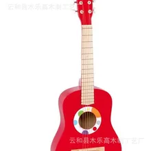 Деревянный гитара линия 6 провода линии детские игрушки мини гитара игрушки малыша Музыкальные инструменты для детей игрушечный инструмент