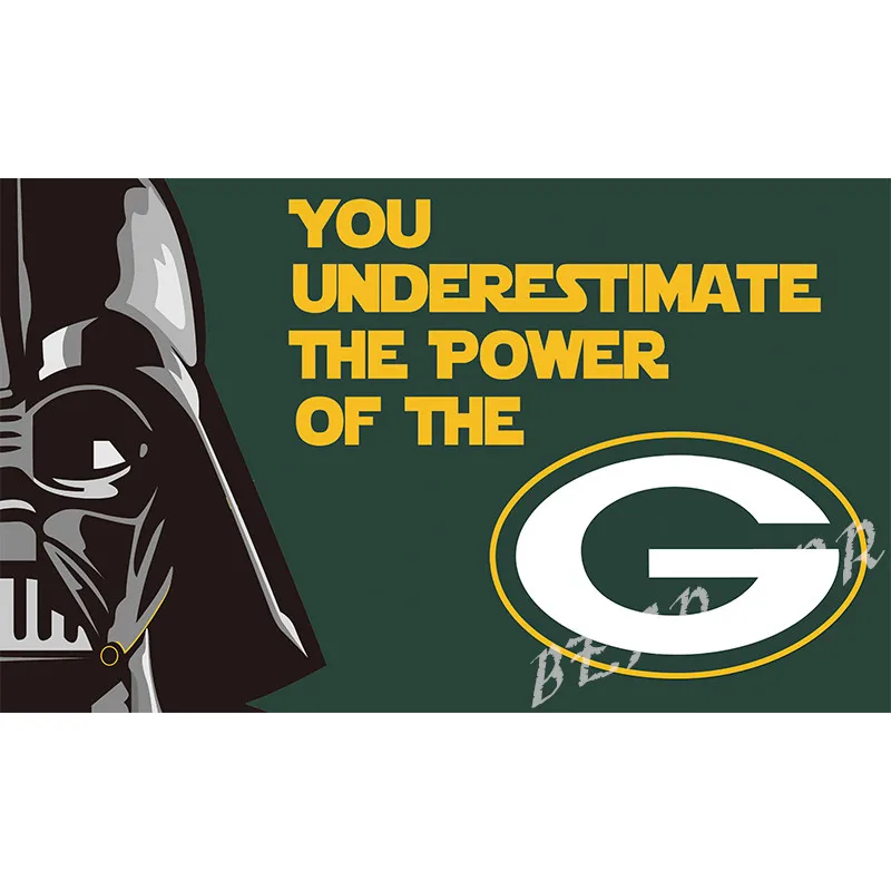 Image 3X5FT NFL Green Bay Packers flag 100D Polyester Flag metal Grommets 90x150cm Outdoor flag