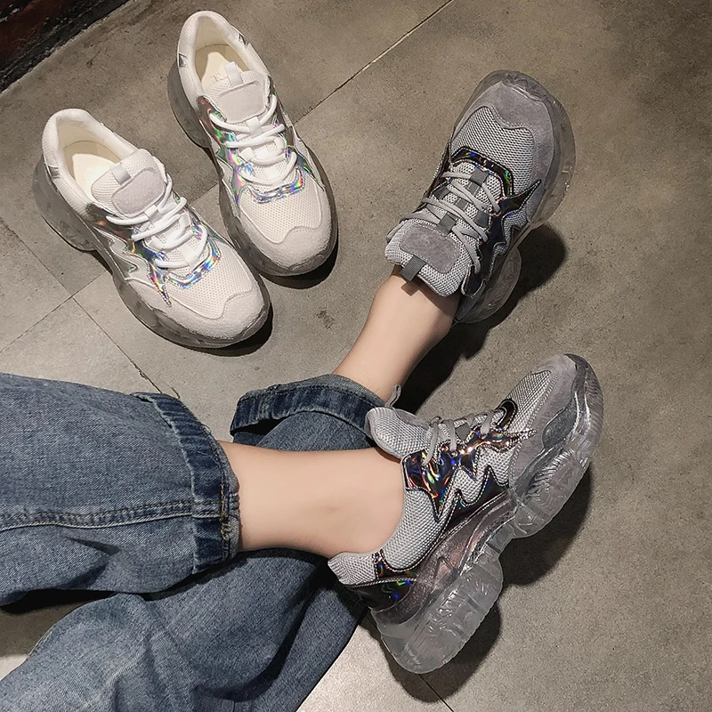 

Women Sneakers 2019 Fashion Casual Shoes Woman Comfortable Breathable Mesh Flats Female Platform Sneakers Chaussure Femme