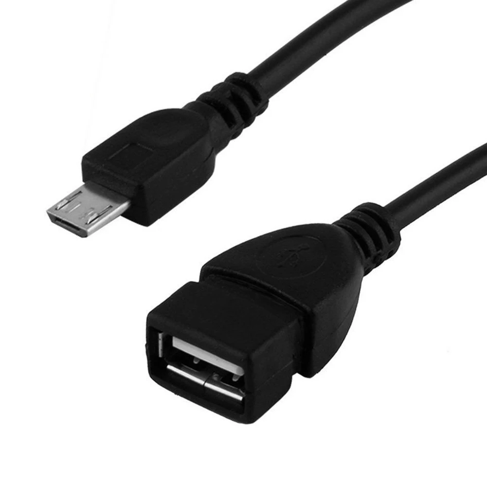 USB 2,0 A женский микро B Мужской конвертер OTG адаптер черный кабель для телефона