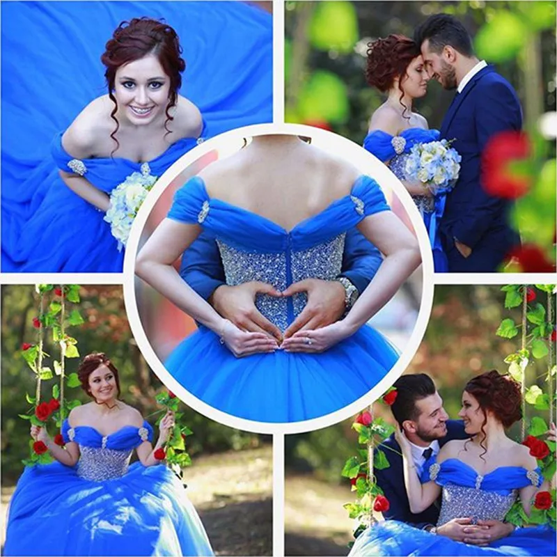 Haotaitai-Light-Blue-Cinderella-Wedding-Dress-2017-Strapless-A-Line-Court-Train-Tulle-Gothic-Bridal-Gowns (4)