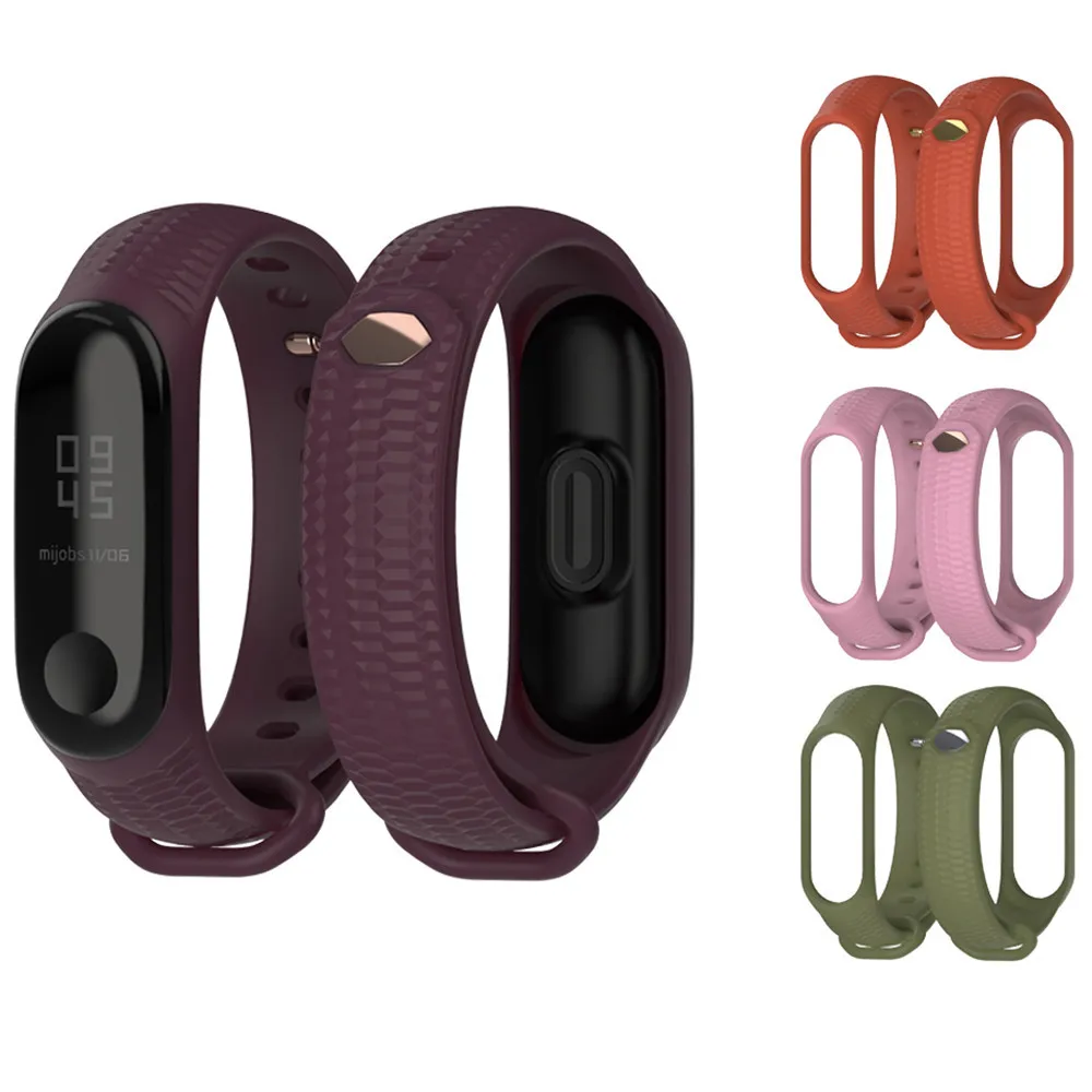 Ремешок на запястье для Xiaomi mi Band 3 Мягкая силиконовая лента ремешок для mi band 3 дышащие спортивные умные аксессуары ремешок для часов