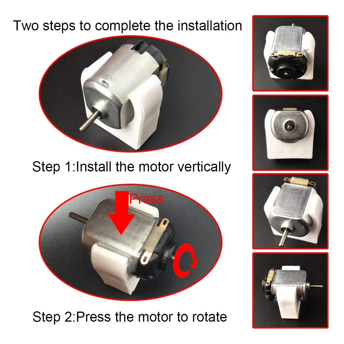 6 Set DC Motor Hobby Electric Motors Small Mini DIY 1.5V-3V Batteries 24000RPM