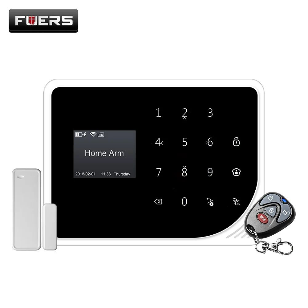 

NEW S5 wireless Russian Spanish English Dutch Security Home Alarm System APP Control Alarm GSM 850/900/1800/1900MHZ