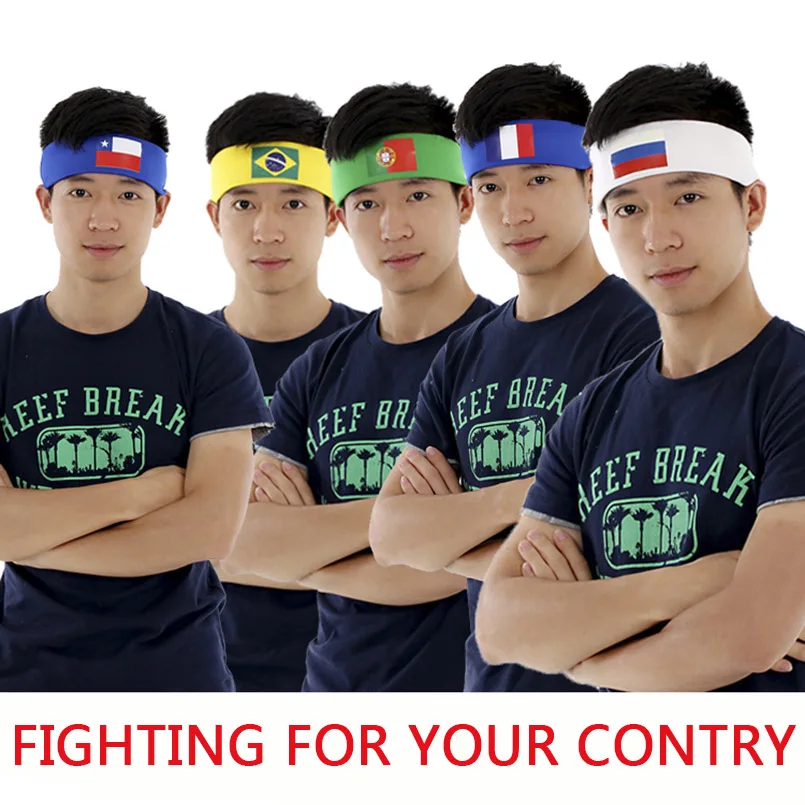World Soccer Theme football fan Headband Soccer Fan Scarf football fan Headband Brazil Country