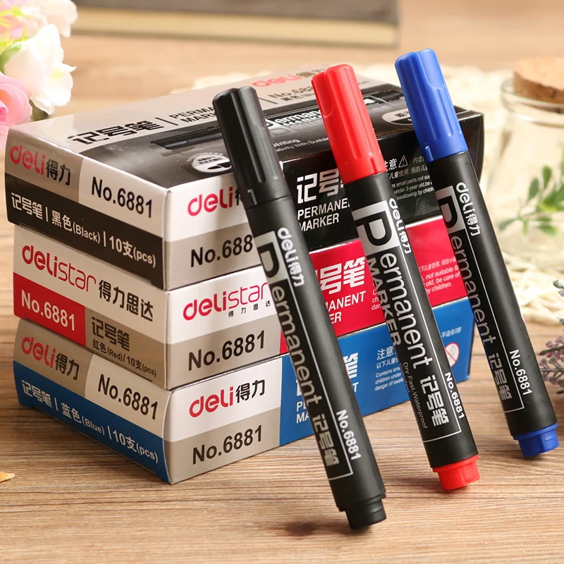 Deli 6881 Permanent marker CD pen quick drying no fadingin Art Markers