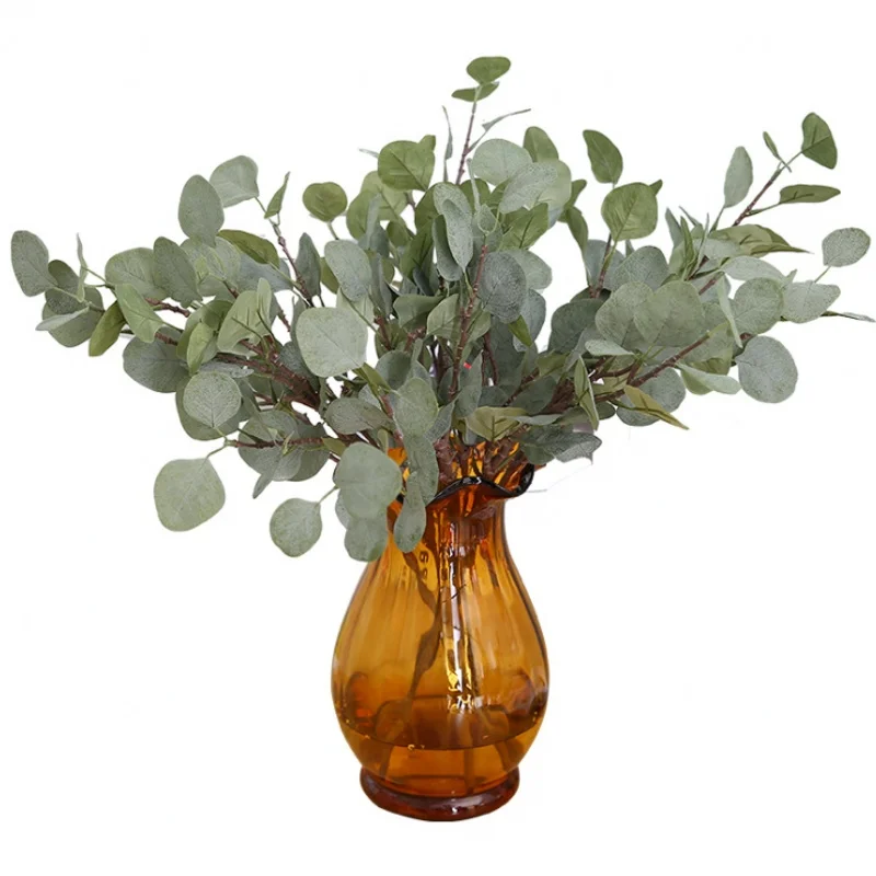 

Artificial Silver Dollar Eucalyptus Leaf For Plastic Flowers Household Store Dest Rustic Decoration Clover Plant