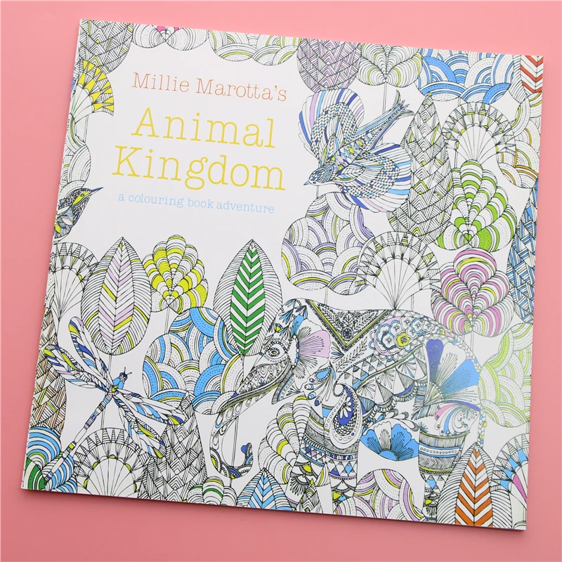 24 Pages Animal Kingdom English Edition Coloring Book for Children Adult Relieve Stress Kill Time Painting Drawing Book 24 Pages Animal Kingdom English Edition Coloring Book for Children Adult Relieve Stress Kill Time Painting Drawing Book