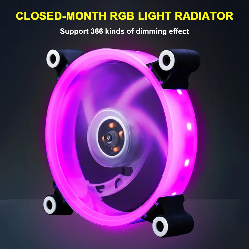 

New RGB Color Changing Fan Computer Cooler Multicolor Fans for PC Remote Control Mute Fan DJA99