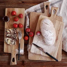 Новые деревянные Резка доска Японии Стиль Кухня плаху древесины торт пластина хлеб фрукты, пицца лоток выпечки инструмент jj119