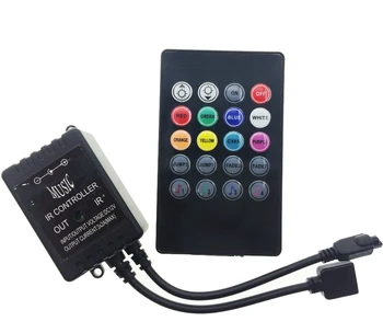 

LED Music IR Controller 20 Keys Remote Sound Sensor For RGB LED Strip Decoration Lighting Accessory
