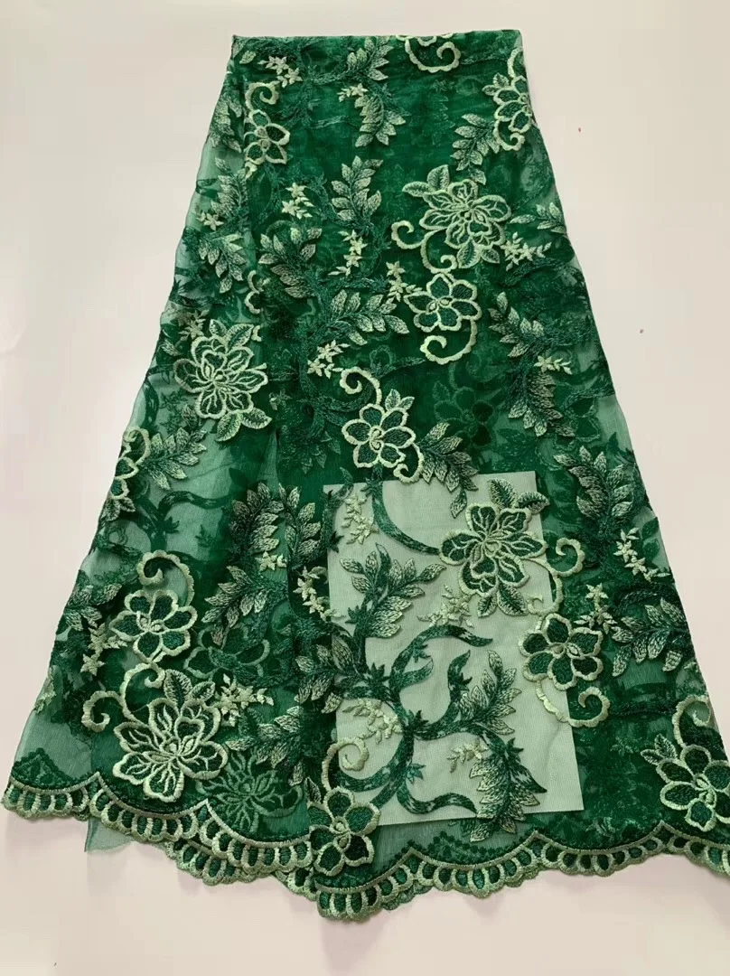 

Best Quality African Lace Fabric green Swiss Voile Lace High Quality Emboridery French Mesh 2019 French Lace Fabric
