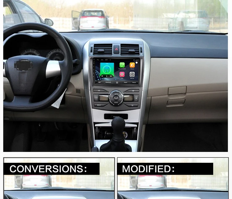 Clearance Car Android 2+32 For Toyota Corolla 2007 2008 2009 2010 2011 8 inch 1024*600 screen Car radio gps stereo 2 din car dvd player 8