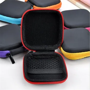 

Square Earphone Wire Organizer Box Data Line Cables Storage Box Case Container Coin Headphone Protective Box