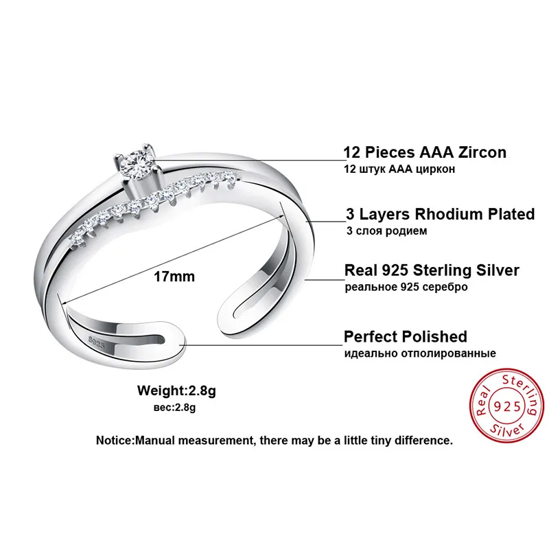 ORSA JEWELS 2019 Luxury AAA Austrian Cubic Zirconia 925 Rings Genuine Sterling Silver Ring Fashion Jewelry for Women SR19