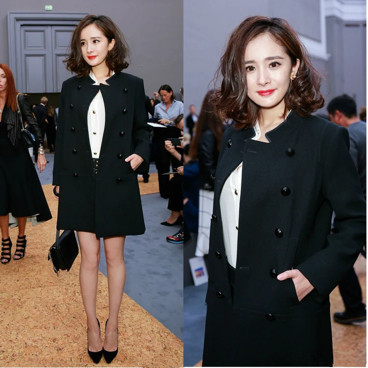 Cheap and Chic Celebrity Double Breasted Woolen font b Jacket b font font b Women b