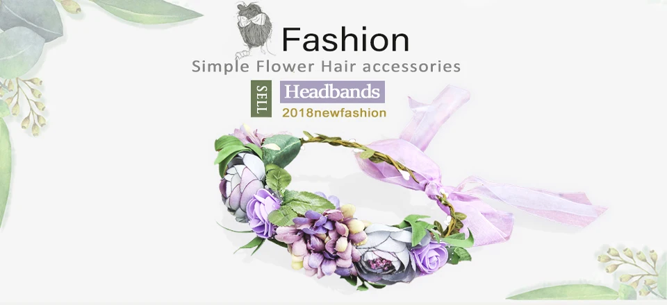 Haimeikang, модная богемная цветочная ткань с листьями, расческа для волос, Детские аксессуары для волос, цветные головные уборы, расчески для волос