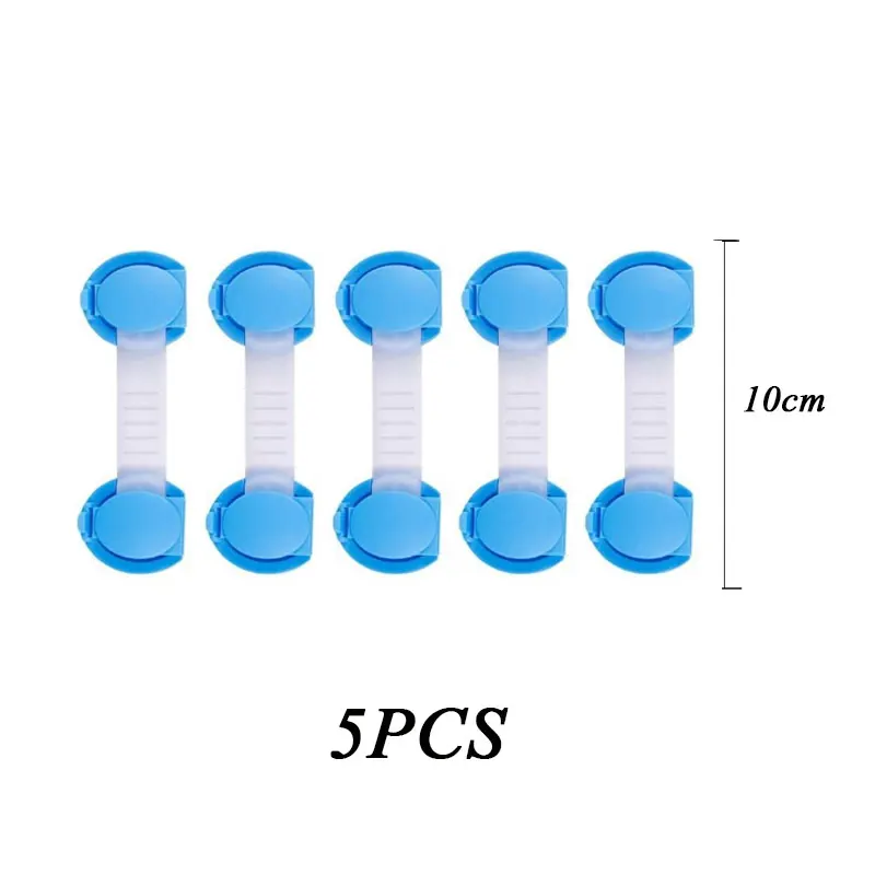 5 шт./лот замок безопасности для детей замок для детей безопасность для детей центральный замок двери ящики шкафа - Цвет: Blue short