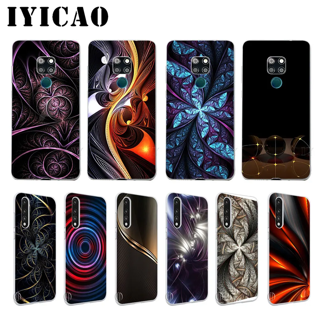 IYICAO Crystal Rhinestone Flower print for Huawei Mate 20 10 30 Lite Pro Y9 2019 Y7 Y6 Prime 2018 2017 Cover Phone Case | Мобильные