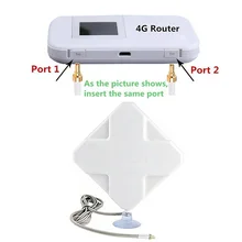 Высокое качество 35dBi 4G LTE MIMO антенна усилитель антенна двойной SMA разъем и кабель для Telstra huawei