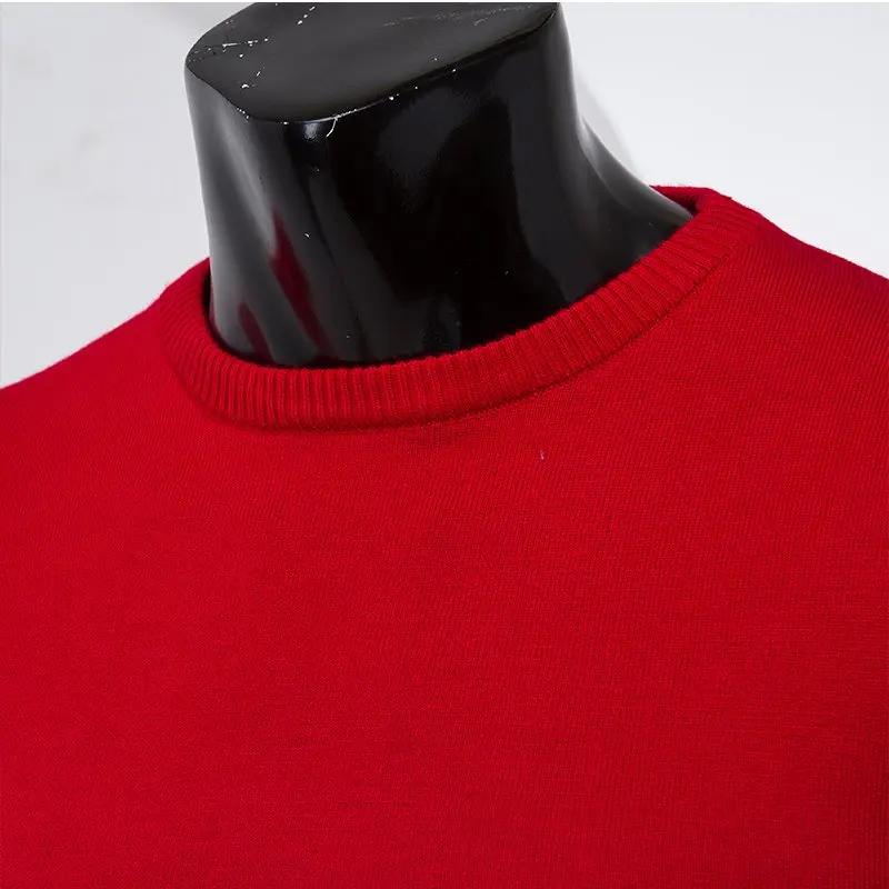 Свитер мужской осень модный Повседневный свитер с высоким воротником в полоску вязаный теплый свитер