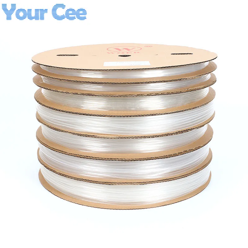 A Roll 50m Heatshrink Heat Shrink Tube Clear Transparent 25mm