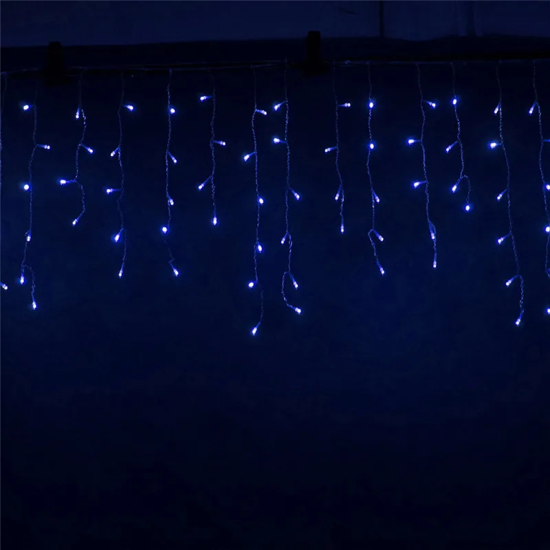 5 м 16.4ft падения 0,4 м 0,5 м 0,6 м светодиодный строка световая завеса гирлянда «сосульки» для рождественских праздников Свадебная вечеринка