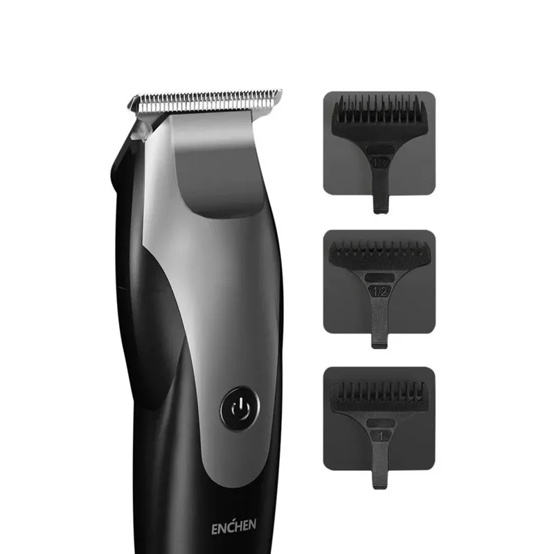 Профессиональная электрическая машинка для стрижки волос Xiaomi ENCHEN Hummingbird, 10 Вт, 110 В-240 В, низкий уровень шума, перезаряжаемый мужской триммер с 3 гребнями для волос