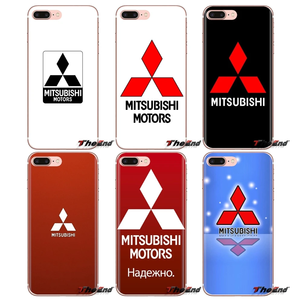 For Xiaomi Mi3 Samsung A10 A30 A40 A50 A60 A70 Galaxy S2 Note 2 Grand Core Prime Transparent TPU Case Covers car Mitsubishi logo |