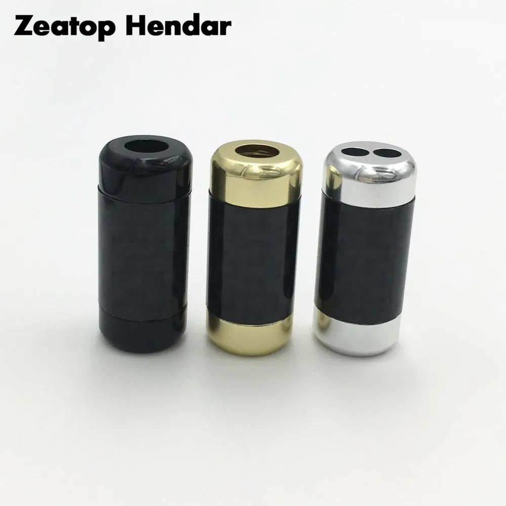 

2Pcs HiFi Carbon Fiber Pants Boot Y Splitter 1 to 2 Speaker RCA Cable Audio DIY Earphone Wire Connector Black Gold Silver