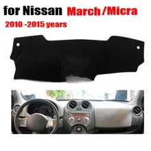 Приборной панели автомобиля pad для Nissan Micra March 2010 до лет левые руки диски dashmat Чехлы инструмент platformaccessories
