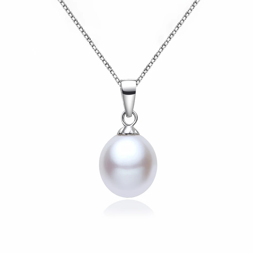 High Quality Fine Jewelry Fashion Classic Single Pearl Pendants Necklace Women Freshwater Pearl