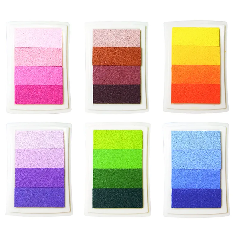 

Gradient Color ink Pad Multicolour Inkpad Stamp Decoration Fingerprint Home Decoration Accessories VBL61