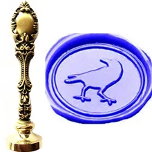 Mdlg винтажный милый орел изображение на заказ логотип роскошный воск печать штамп латунь Павлин металлическая ручка подарочный набор