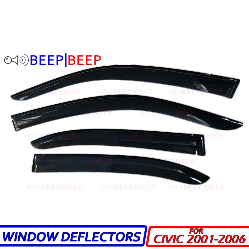 Для Honda Civic Sedan 2001-2006 автомобильные оконные дефлекторы ветровой отражатель