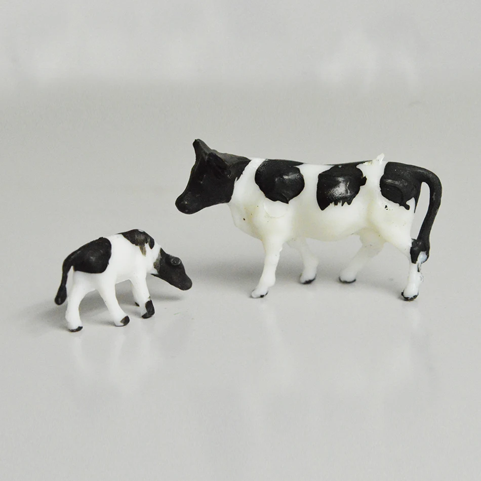 

Teraysun 30pcs HO Scale painted Farm Animals Scale Model Cows for Model Railway