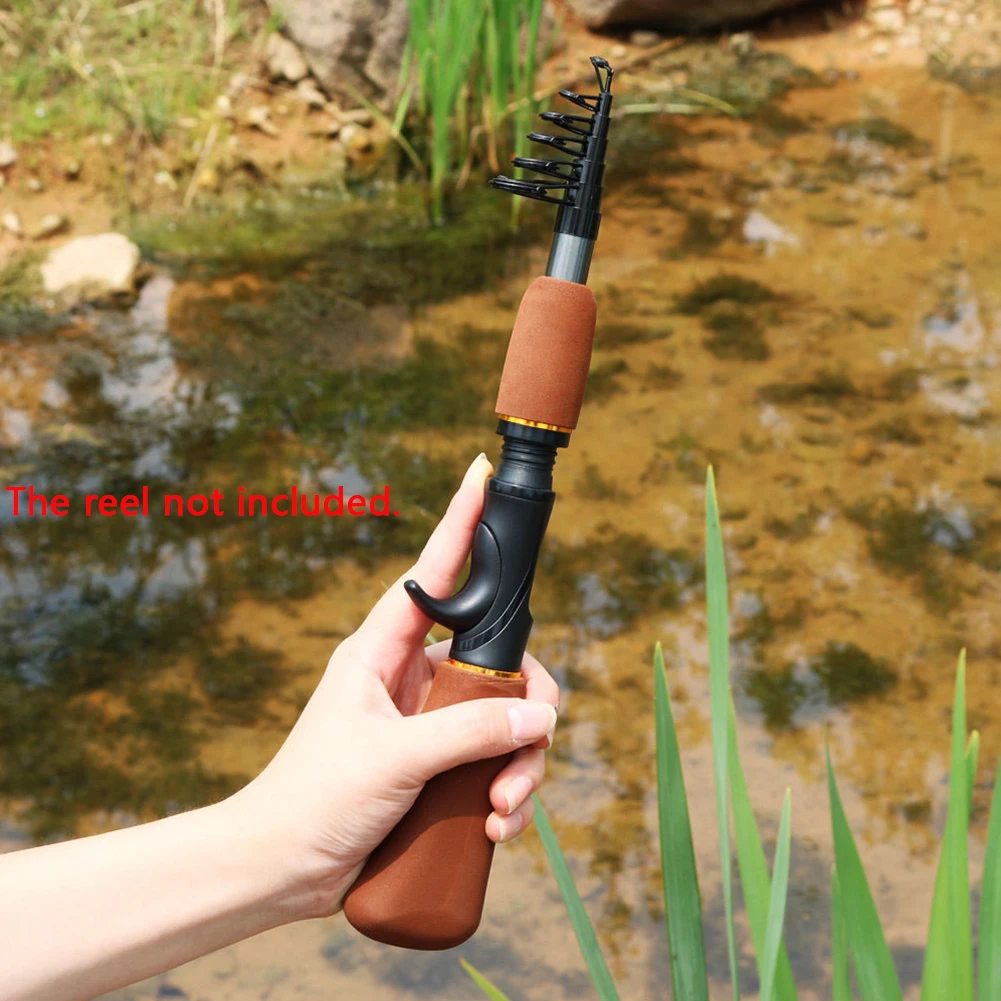 1.6M Brown Carbon Fiber Ice Fishing Rod Telescopic Spinning Casting Winter Pole Portable Tackle | Спорт и развлечения