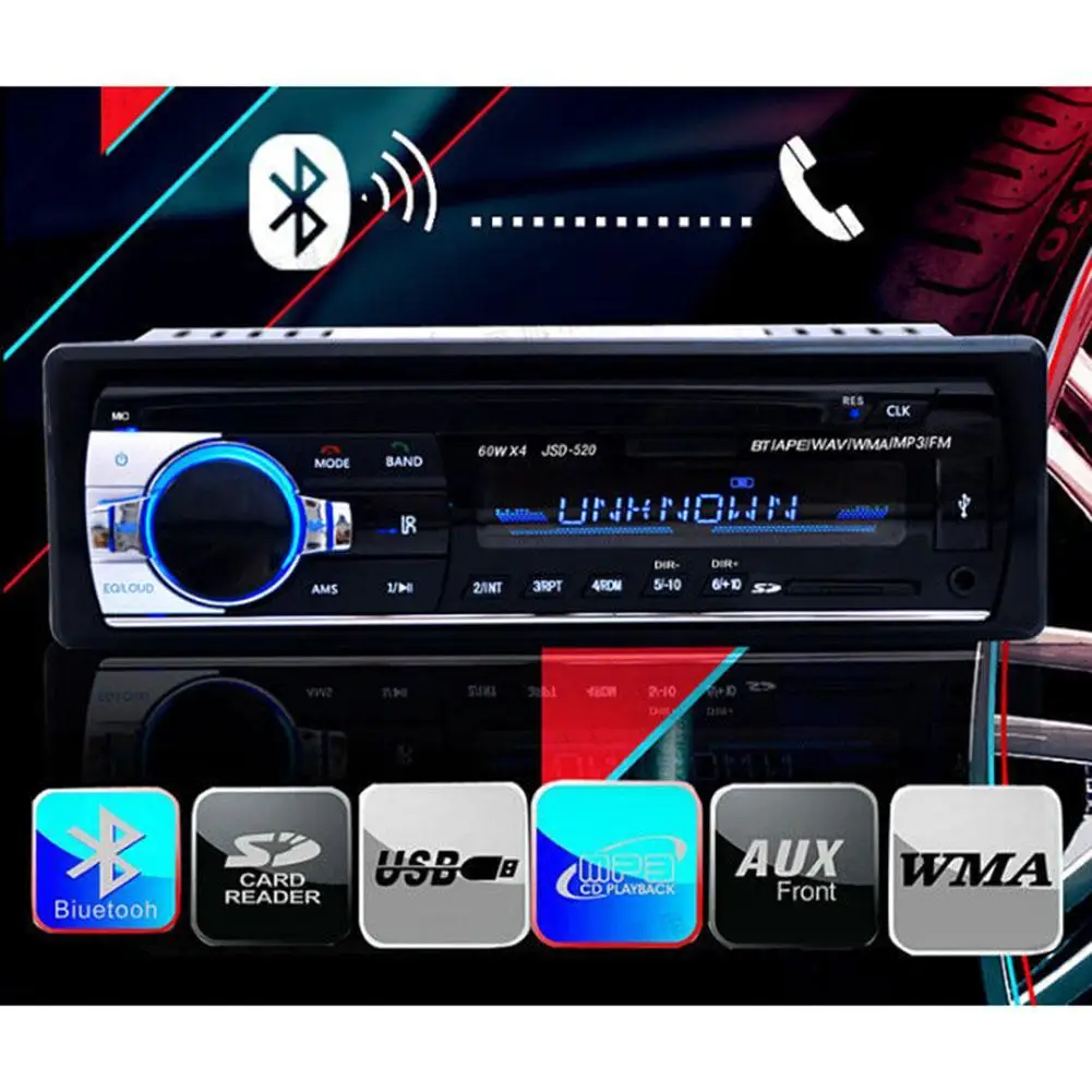 Bluetooth Car Stereo Audio 1 DIN In Dash FM Aux Input Receiver USB MP3