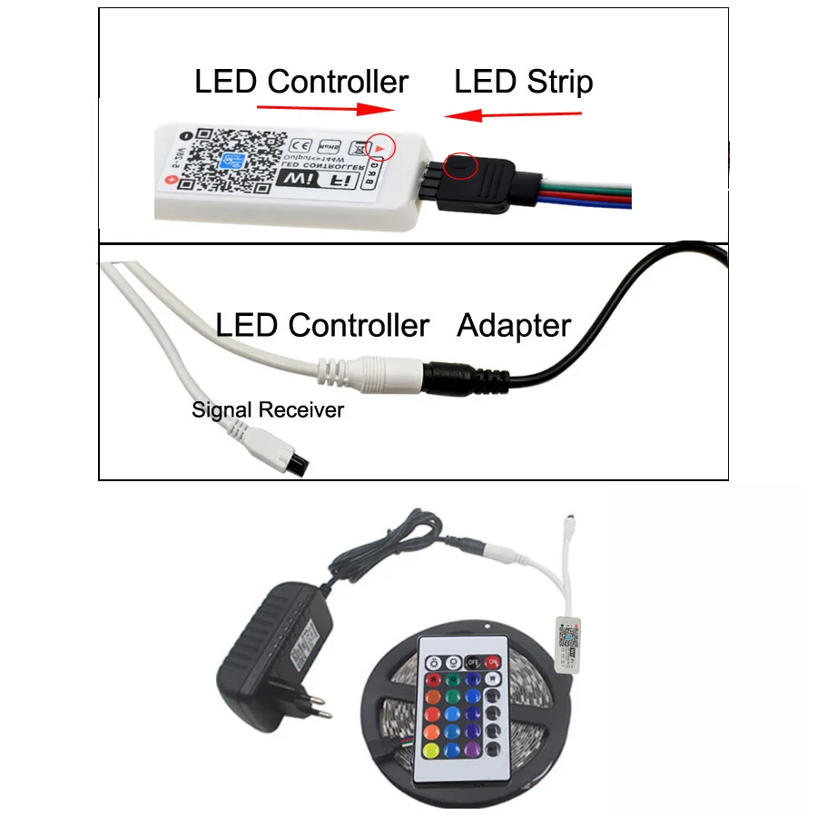 BESTOPE wifi RGB СВЕТОДИОДНАЯ лента SMD 5050 Светодиодный светильник водонепроницаемая лента DC 12 В Светодиодная лента Гибкая неоновая лента с управлением wifi