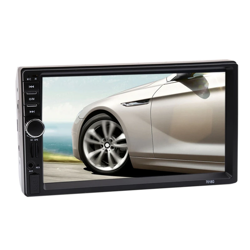 

7" 2 Din Car GPS Navigation Touch Screen Bluetooth Auto FM Radio Stereo MP3 Mp5 Player Autoradio with Rearview Camera Euro Map