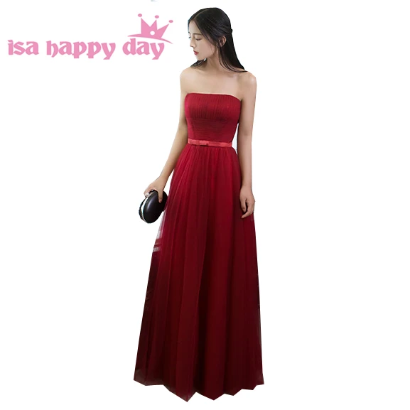 red strapless tulle dress
