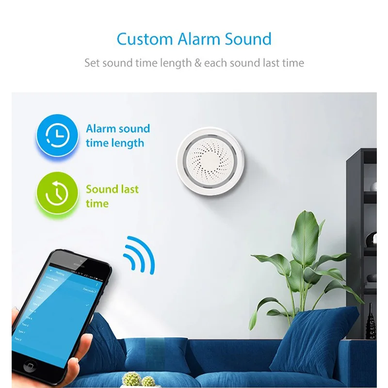 WiFi Smart Home Video Alarm Kits With 1.0MP IP Camera PIR Motion Sensor Contact Sensor Siren Alarm Support Two-Way Audio Alarm