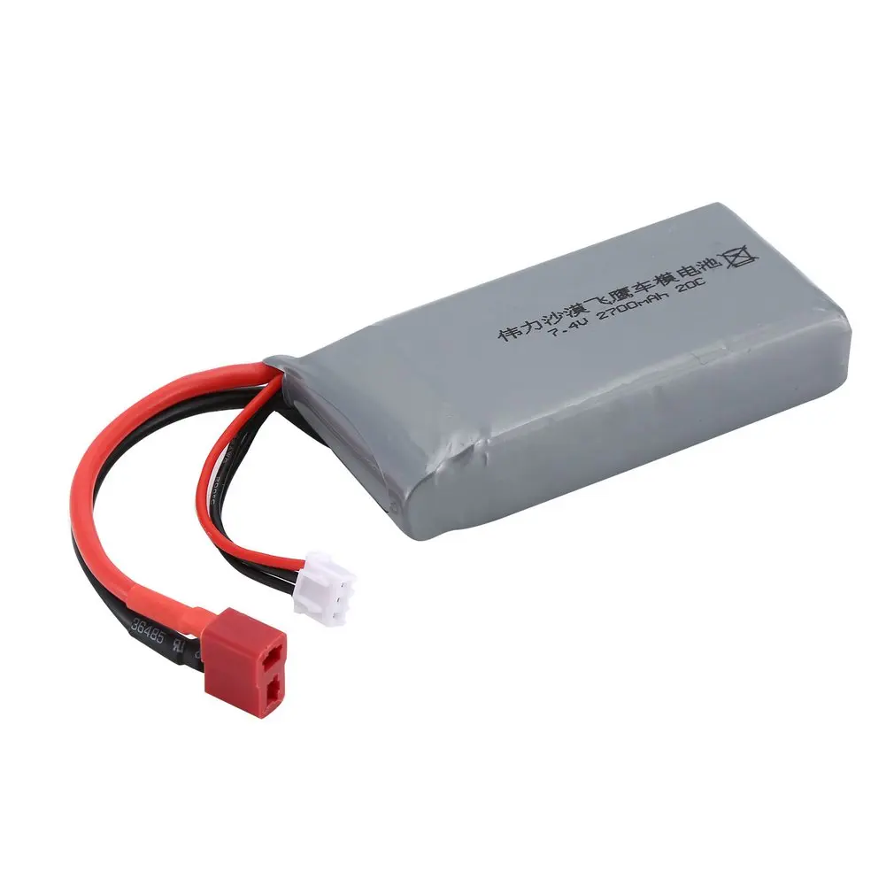 

Lightweight 7.4V 2700mAh Lipo Battery Lithium Battery Rechargeable Battery for Wltoys 12428 RC Truck Parts Toys Battery